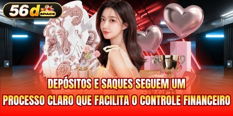 Depósitos e saques seguem um processo claro que facilita o controle financeiro